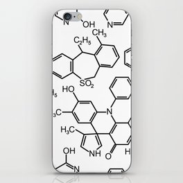 Chemistry chemical bond design pattern background white iPhone Skin