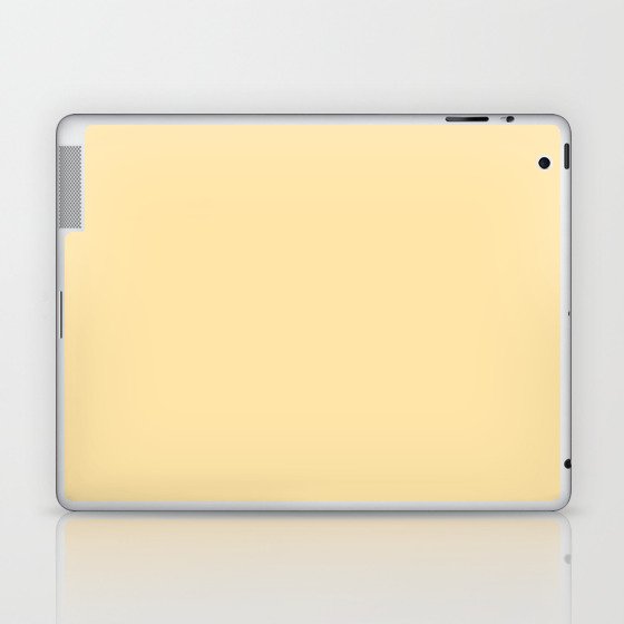 Banana Mania Yellow Solid Color Popular Hues Patternless Shades of Yellow Collection - Hex #FFE6A8 Laptop & iPad Skin