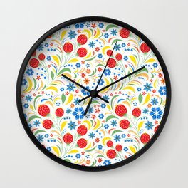 Colored Wall Clock | Digital, Abstract, Pattern, Stencil, Comic, Drawing, Illustration, Black And White, Graphite, Vintage 