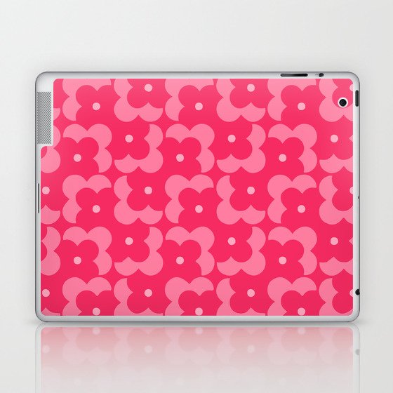 Puzzle de Fleurs Coral Laptop & iPad Skin