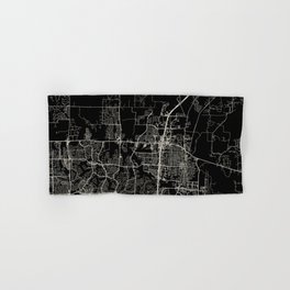 McKinney - Black and White City Map Hand & Bath Towel