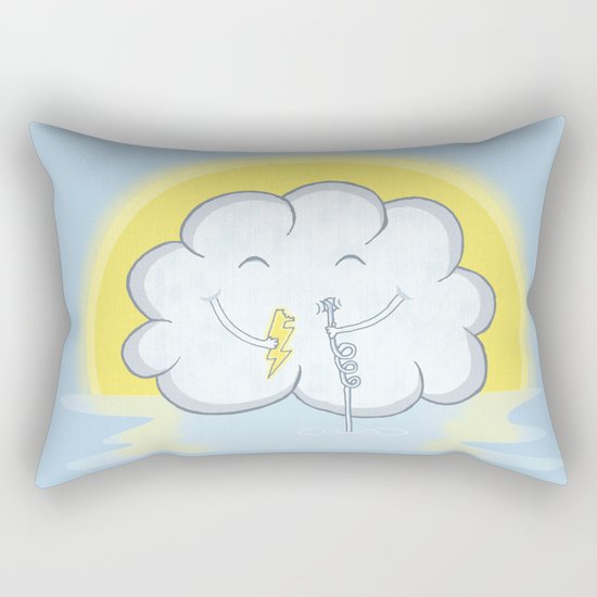 Breakfast Before Rain Rectangular Pillow