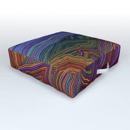 Rainbow Mountains Outdoor Floor Cushion