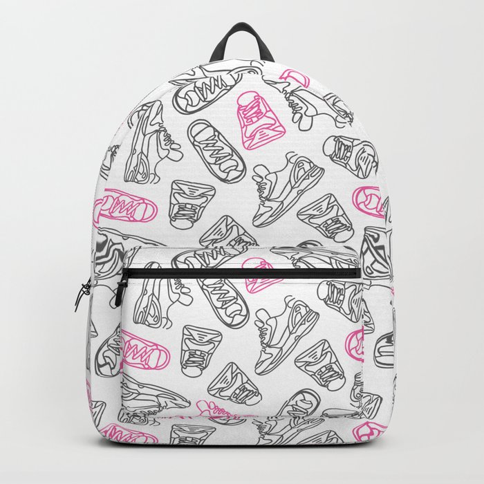 Sneakers // Pink & Grey Backpack