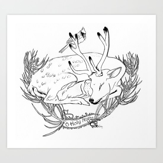 Yule Card Design Art Print