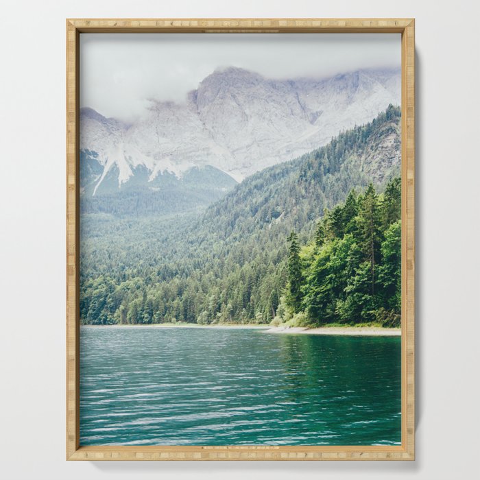 Mountain Lake - Germany Alps - Summer Mountains Serving Tray