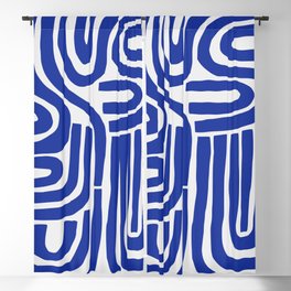 S and U Blackout Curtain | Pattern, Abstractblue, Bluepattern, Minimal, Boho, Scandinavian, Blueart, Decorative, Blue, Minimalblue 
