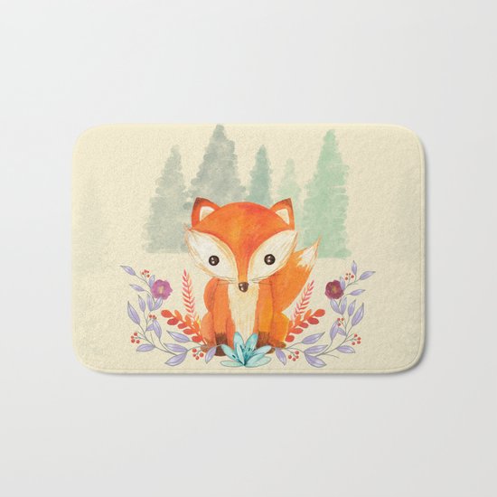 Evergreen Fox Bath Mat