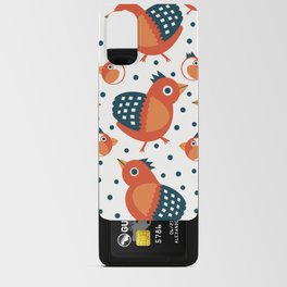 Hand-Drawn Funny Chicken Seamless Pattern Android Card Case
