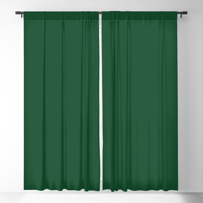 Christmas Balsam Fir Tree Green Solid Color Blackout Curtain