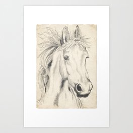 Horse - Vintage Style Art Art Print