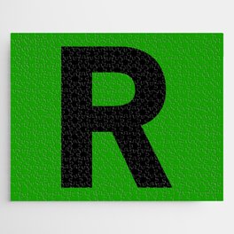 Letter R (Black & Green) Jigsaw Puzzle