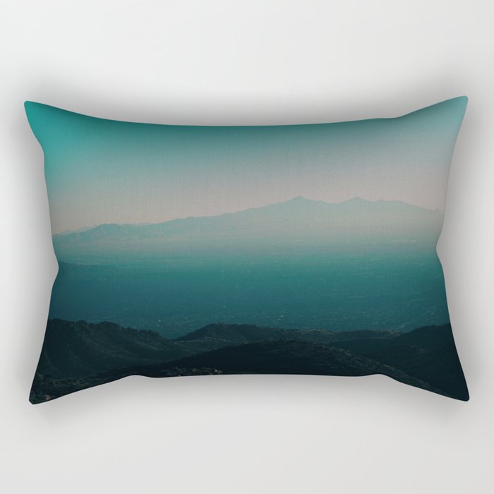 Moody Mountaintops Rectangular Pillow