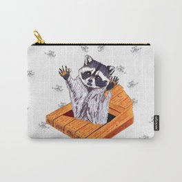 Peeking Raccoons #5 White Pallet - Carry-All Pouch