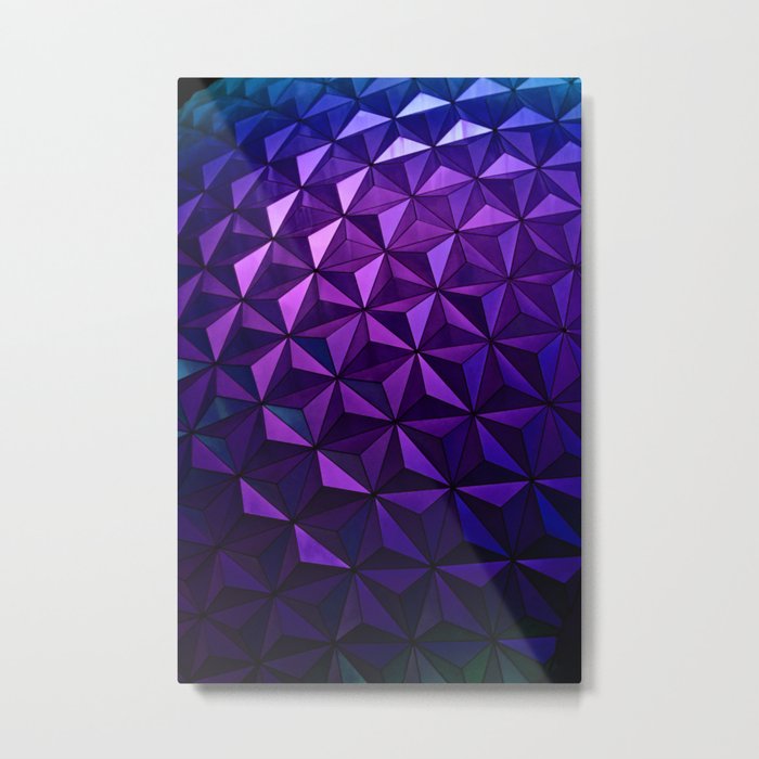 Purple Geometric Metal Print