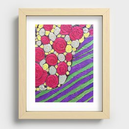 Circles and stripes Recessed Framed Print