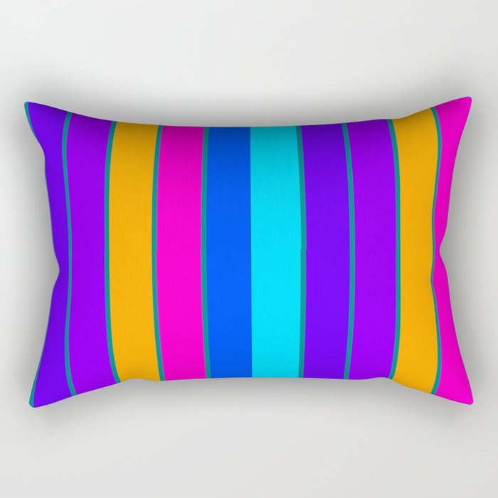 sTRIPES Colorful  Rectangular Pillow