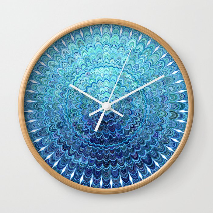 Frozen Oval Mandala Wall Clock