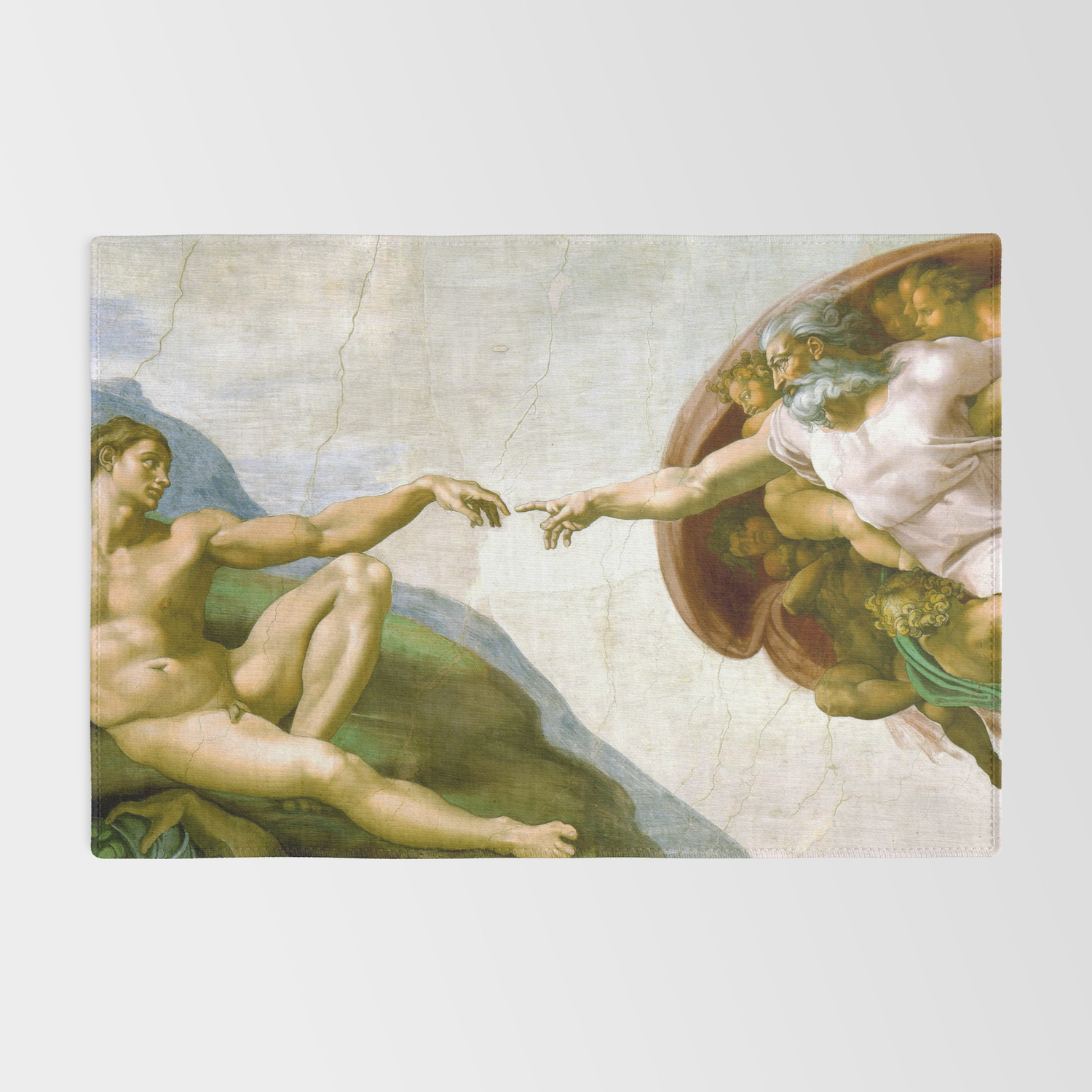 The Creation Of Adam Painting By Michelangelo Sistine Chapel Rug By Podartist Society6