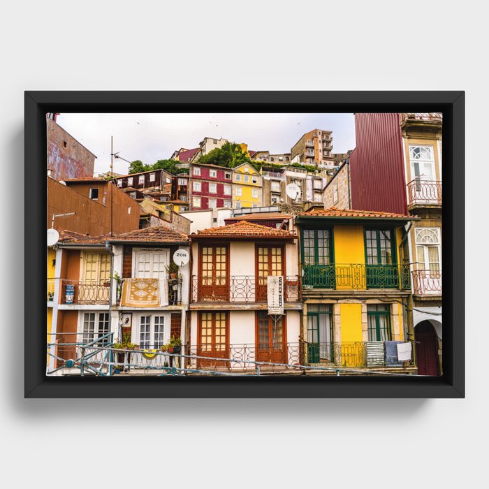 Portuguese Neighborhood Framed Canvas