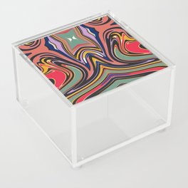 Symmetrical liquify abstract swirl 08 Acrylic Box