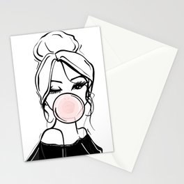 Bubble Gum Wink Stationery Card