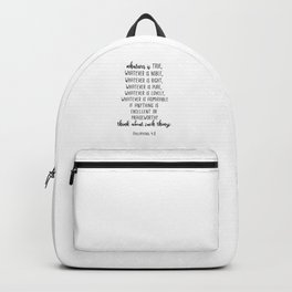 Whatever Is True, Philippians 4:8 Backpack