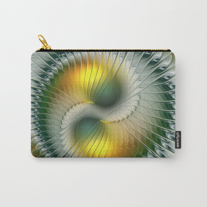 Like Yin and Yang, Abstract Fractal Art Carry-All Pouch
