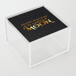 Inspirational moon quotes with zodiac constellations Acrylic Box