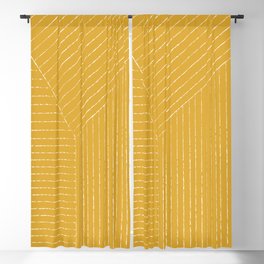 Lines (Mustard Yellow) Blackout Curtain | Boho, Curated, Abstract, Summersunhomeart, Lineart, Minimalist, Christmas, Pattern, Geometric, Minimal 