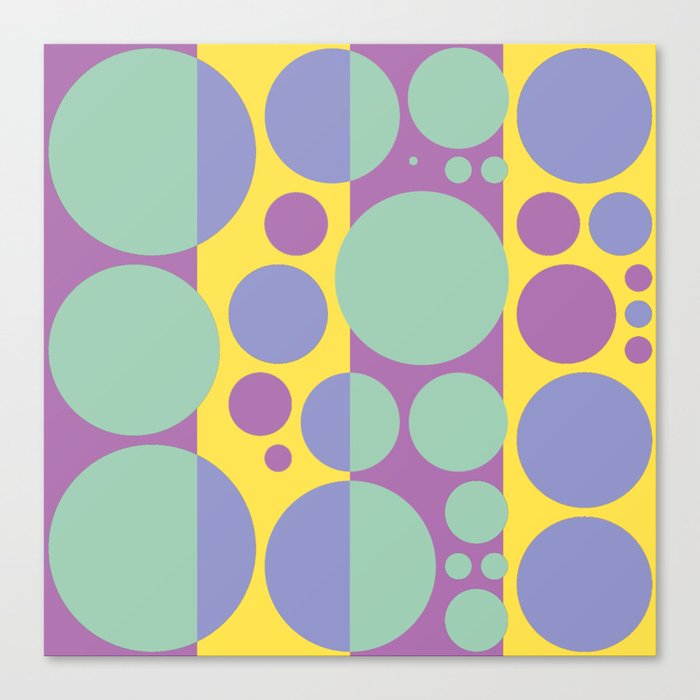 Summer spring fashion colors circles design 2.0 Canvas Print