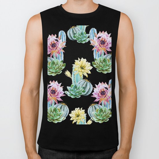 Cactus Pattern 06 Biker Tank