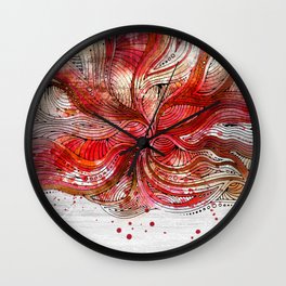 Red Wind Wall Clock