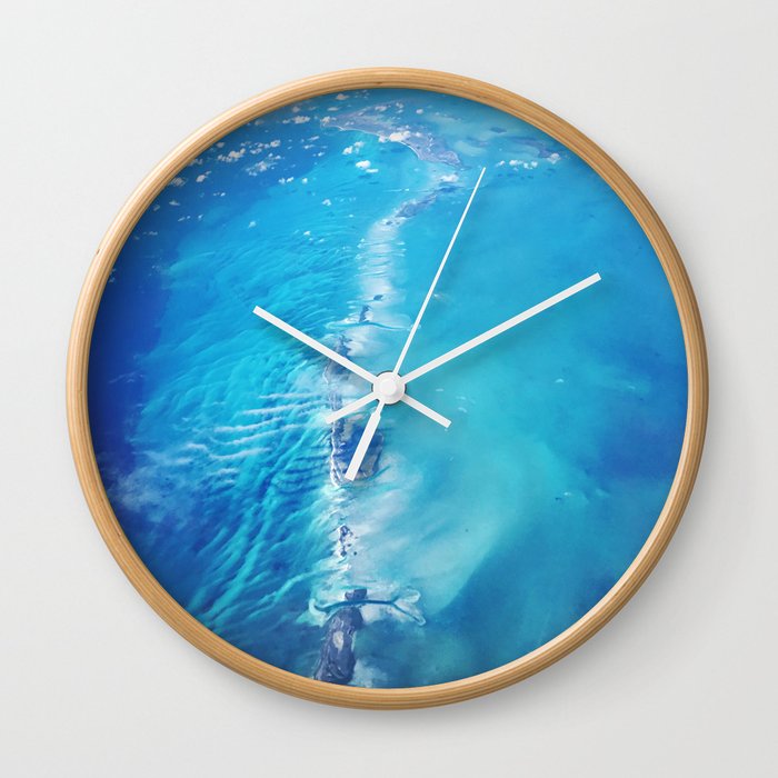 Ocean Blue Wall Clock By Jenpar74 Society6