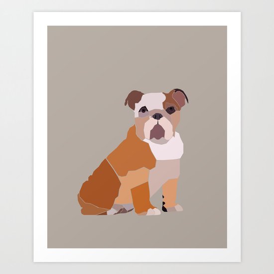 English Bulldog Art Print