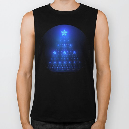 Blue Christmas Biker Tank