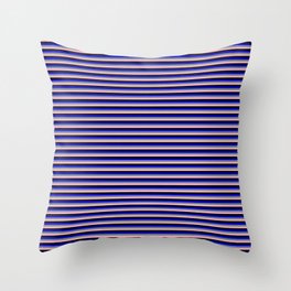 [ Thumbnail: Blue, Light Slate Gray, Light Pink, and Black Colored Lines/Stripes Pattern Throw Pillow ]
