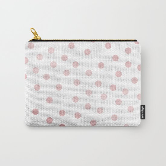 Simply Dots in Rose Gold Sunset Carry-All Pouch