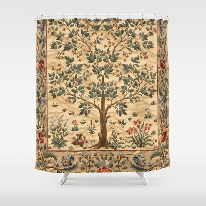 William Morris "Tree of life" 3. Shower Curtain