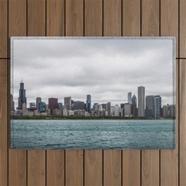 Chicago skyline Outdoor Rug