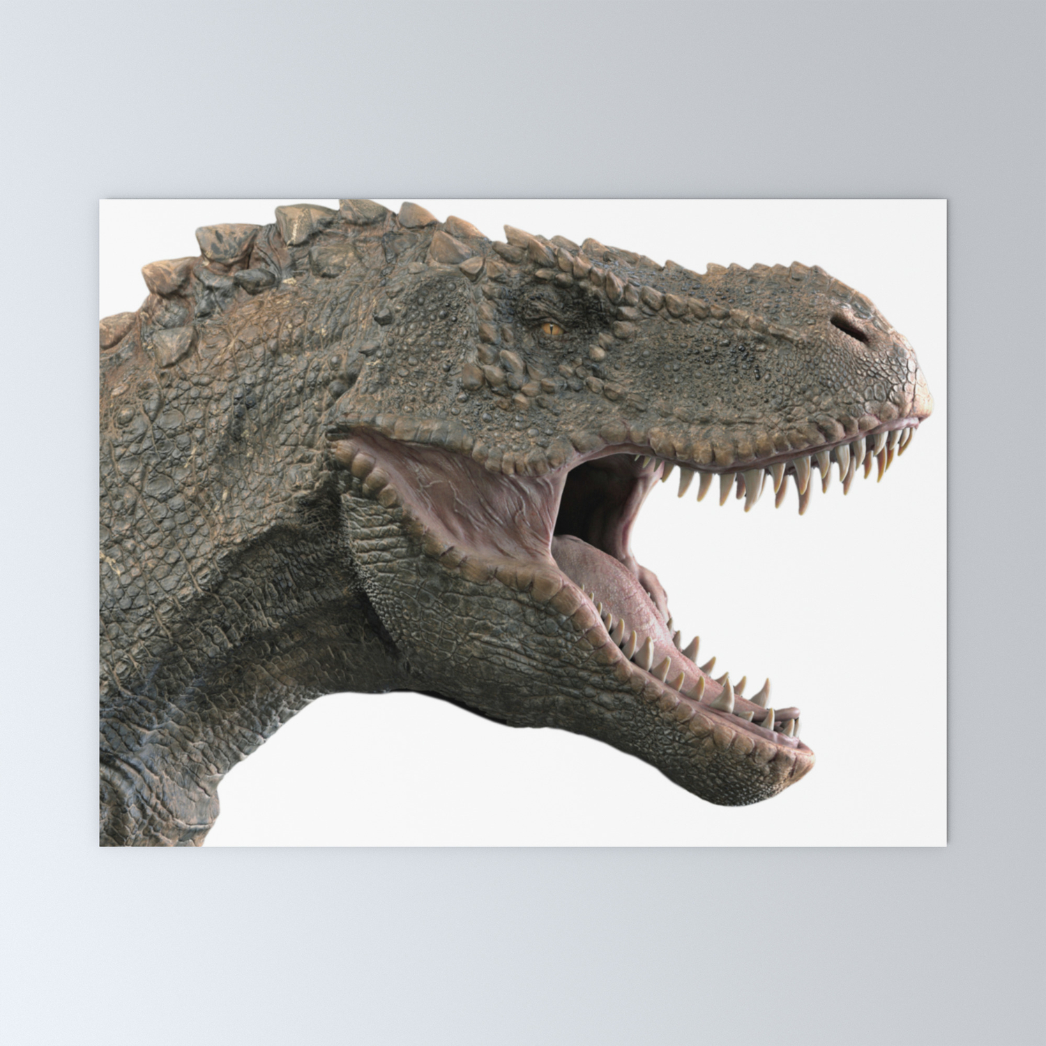 T Rex Tyrannosaurus Dino Head Roaring Mini Art Print By Stine1 Society6