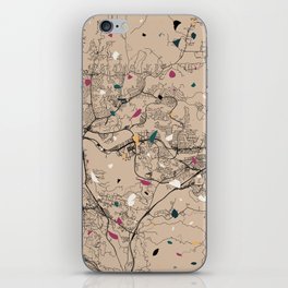 Santa Clarita, USA. City Map Collage - Terrazzo iPhone Skin