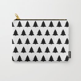 Chistmas Tree Black and White Seamless Pattern Carry-All Pouch | Scandi, Uglyseater, Nordic, Cute, Knit, Jumper, Tshirt, Joke, Holiday, Graphicdesign 