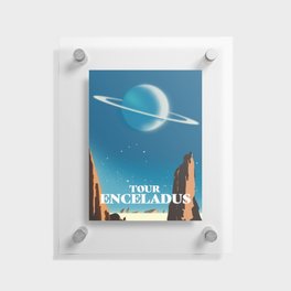 Tour Enceladus Vintage Space art Floating Acrylic Print