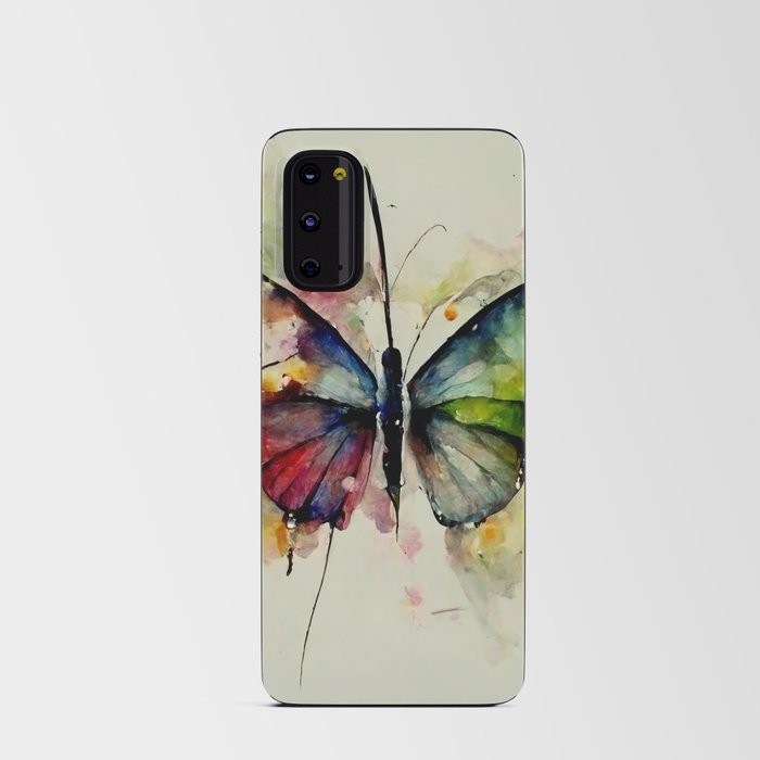 Butterfly, Watercolor on Paper Android Card Case