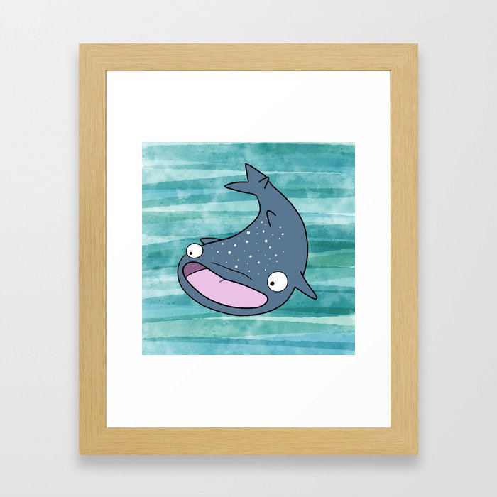 Janice the Whale Shark Framed Art Print