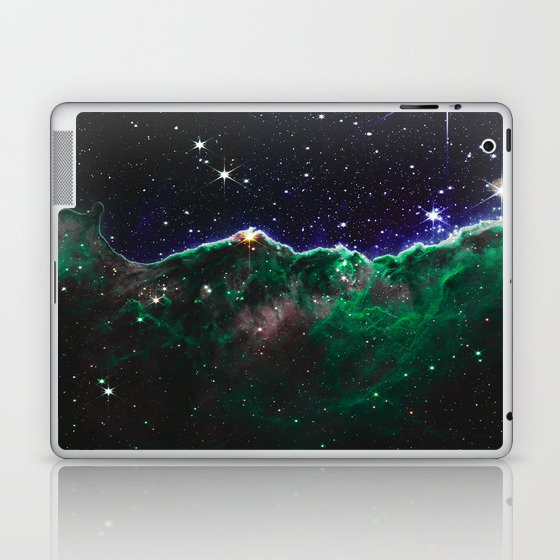 Cosmic Cliffs Carina Nebula Teal Green Indigo Laptop & iPad Skin