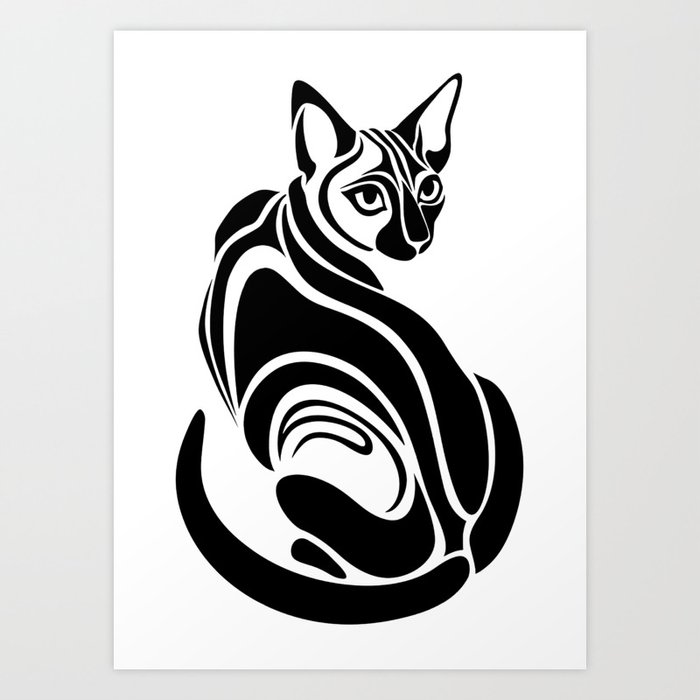 Egyptian Cat Art Print By Pathfinderoutfitters Society6