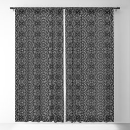 Liquid Light Series 16 ~ Grey Abstract Fractal Pattern Blackout Curtain