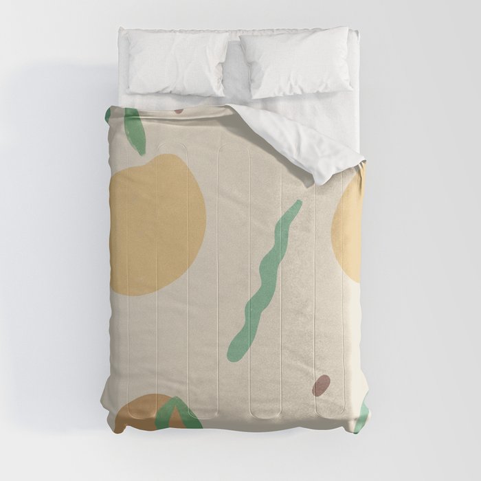 Tropica - Minimal Abstract tropical Pattern Comforter